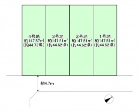 八尾市渋川町、土地の間取り画像です