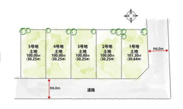 八尾市都塚北、土地の間取り画像です