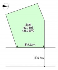 八尾市恩智北町、土地の間取り画像です