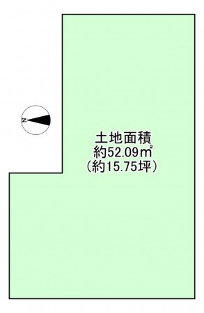 八尾市東山本町、土地の間取り画像です