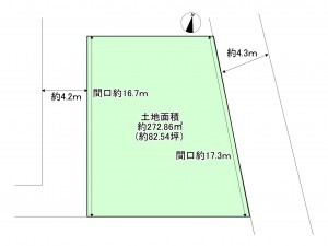 八尾市山本町北、土地の間取り画像です