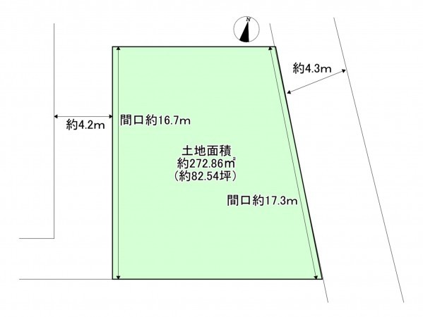 八尾市山本町北、土地の間取り画像です