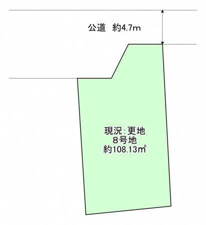 八尾市、土地の間取り画像です