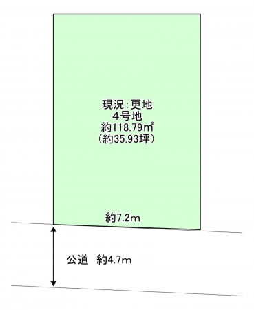八尾市、土地の間取り画像です