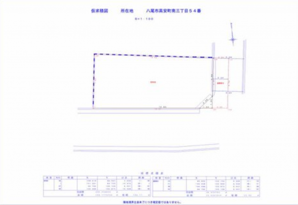 八尾市高安町南、土地の間取り画像です