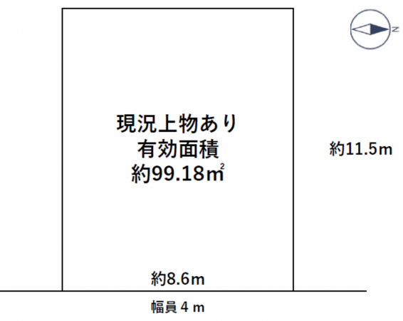 八尾市、土地の間取り画像です