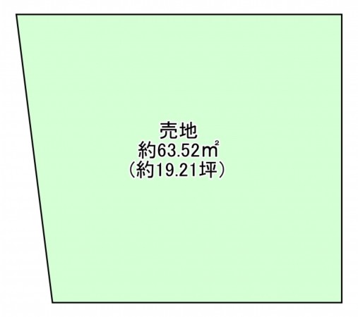 八尾市二俣、土地の間取り画像です