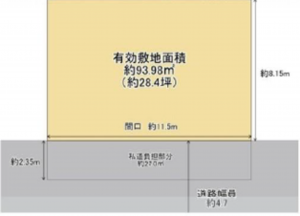 八尾市八尾木、土地の間取り画像です