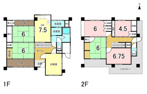八尾市南木の本、中古一戸建ての間取り画像です