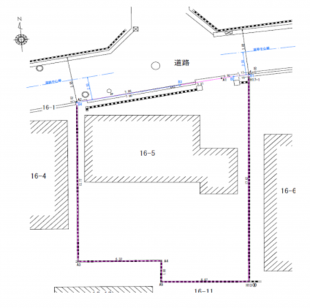 八尾市堤町、土地の間取り画像です