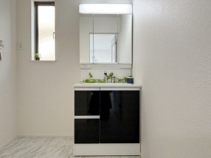 八尾市長池町、新築一戸建ての洗面画像です