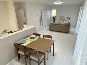 八尾市長池町、新築一戸建ての居間画像です