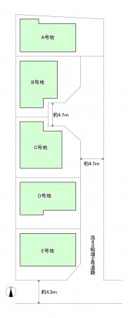 八尾市長池町、新築一戸建ての間取り画像です