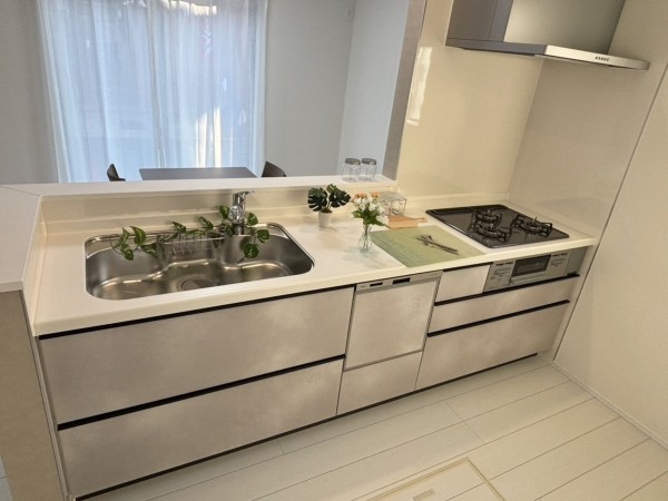 八尾市長池町、新築一戸建てのキッチン画像です