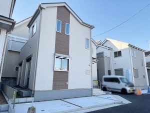 八尾市長池町、新築一戸建ての外観画像です
