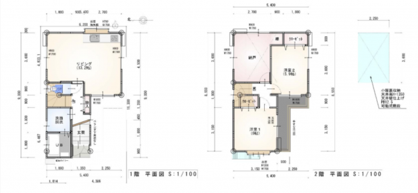 八尾市長池町、中古一戸建ての間取り画像です