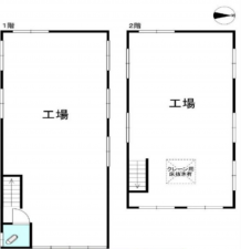 八尾市高美町、収益物件/工場の間取り画像です