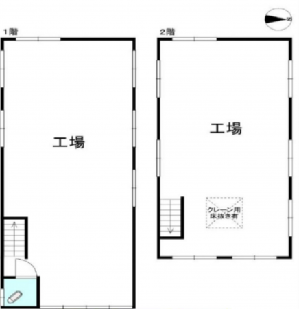 八尾市高美町、収益物件/工場の間取り画像です