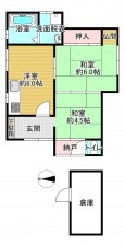 八尾市服部川、土地の間取り画像です