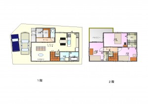 八尾市東弓削、土地の間取り画像です