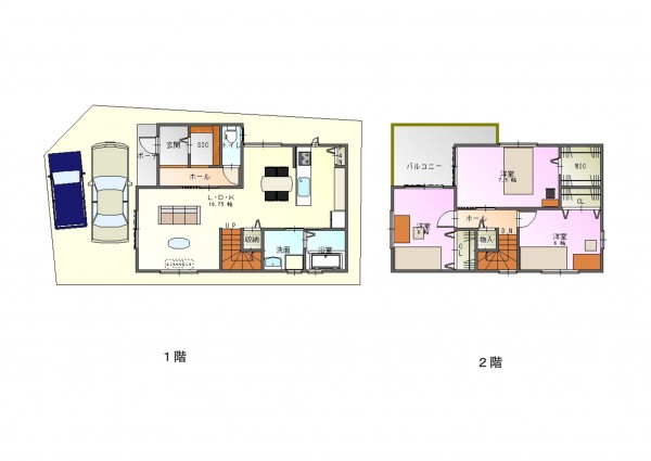 八尾市東弓削、土地の間取り画像です