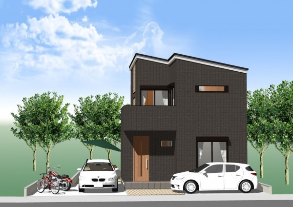 八尾市跡部本町、土地の完成予想図（外観）画像です