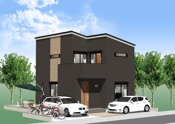 八尾市跡部本町、土地の完成予想図（外観）画像です