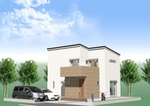 八尾市東山本新町、土地の完成予想図（外観）画像です