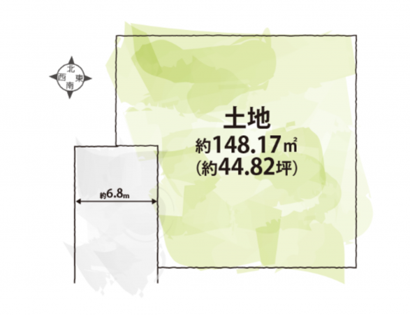 八尾市東山本新町、土地の間取り画像です