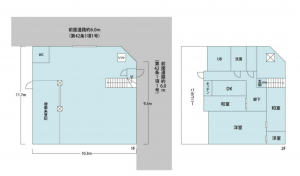 八尾市竹渕、収益物件/倉庫の間取り画像です