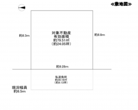 八尾市緑ヶ丘、土地の間取り画像です