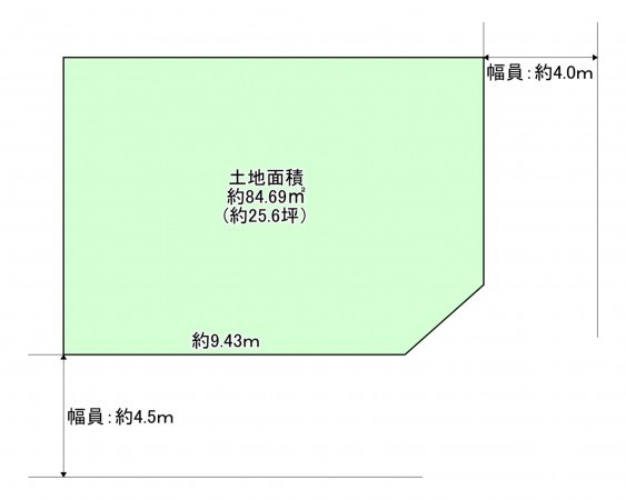 八尾市上之島町南、土地の間取り画像です