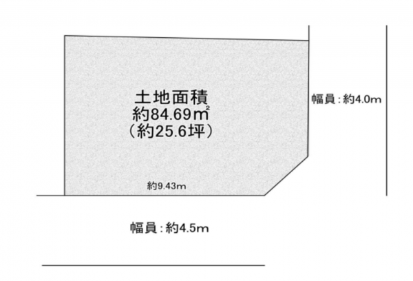八尾市上之島町南、土地の間取り画像です