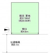 八尾市東山本町、土地の間取り画像です