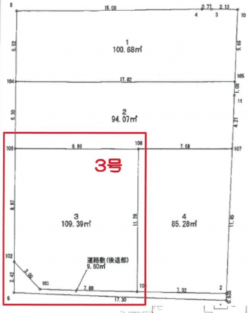 八尾市本町、土地の間取り画像です