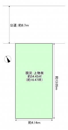八尾市小畑町、土地の間取り画像です