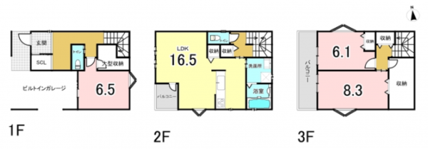 八尾市太田、新築一戸建ての間取り画像です