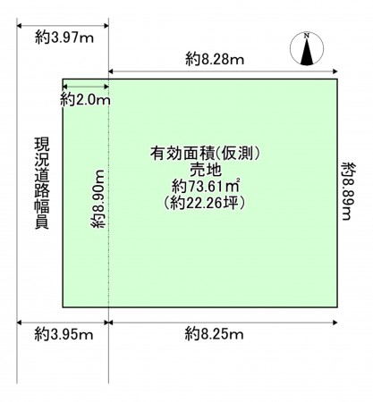 八尾市山本町南、土地の間取り画像です