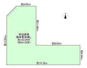 八尾市西山本町、土地の間取り画像です
