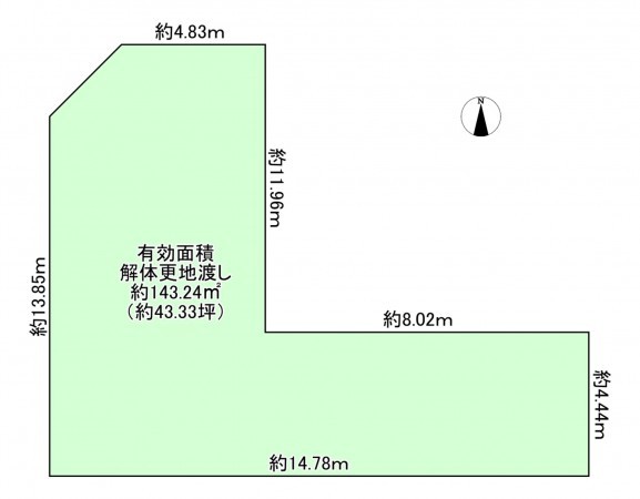 八尾市西山本町、土地の間取り画像です