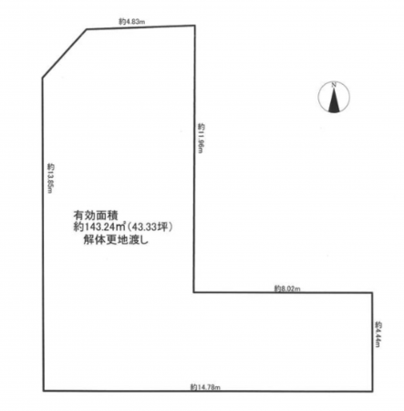 八尾市西山本町、土地の間取り画像です