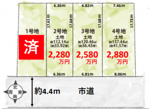 八尾市、土地の間取り画像です