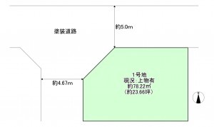 八尾市沼、土地の間取り画像です