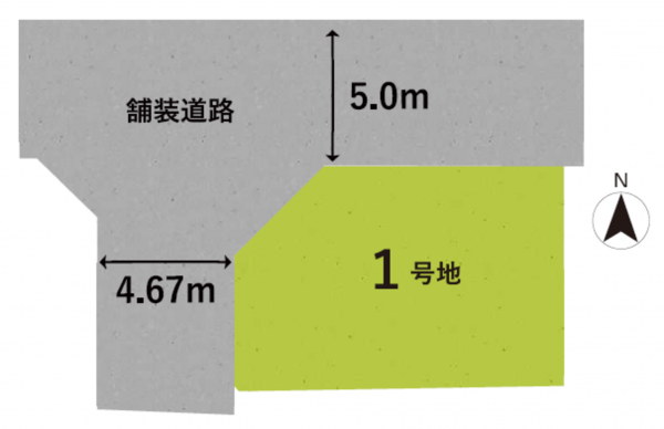 八尾市沼、土地の間取り画像です