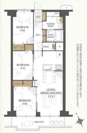 八尾市志紀町南、マンションの間取り画像です