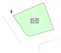 八尾市東弓削、土地の間取り画像です