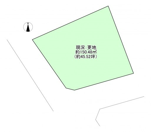 八尾市東弓削、土地の間取り画像です