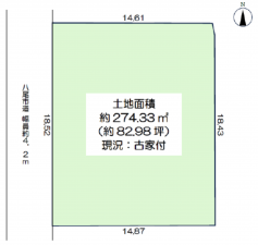 八尾市新家町、土地の間取り画像です