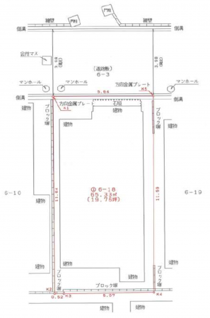 八尾市堤町、土地の間取り画像です