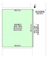 八尾市上之島町北、土地の間取り画像です